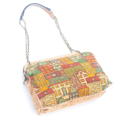 Natural Cork printed pattern women's messenger bag BAGD-346