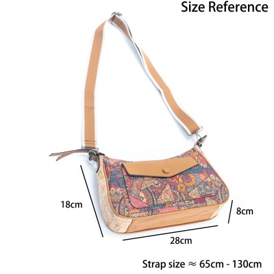 Natural Cork printed pattern women's messenger bag BAGD-352