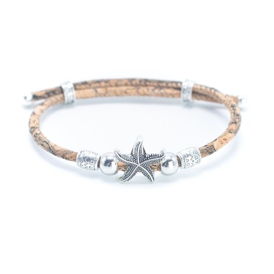 Starfish charm Cork jewelry set SET-030-5