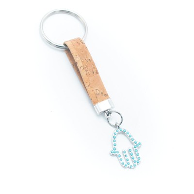 cork handmade keychain  I-025-10