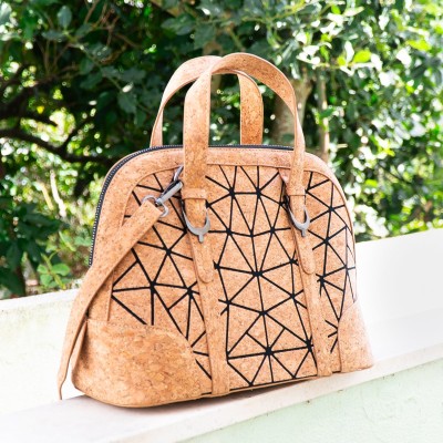 Geometric Cork Handbag for Women BAG-2262