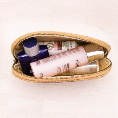 Luxury Women's 3-Piece Cork Cosmetic Bag Set BAG-2267