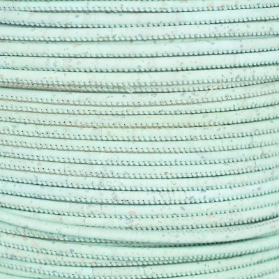 Light green cork 3mm round Cork Cord -COR-513-B