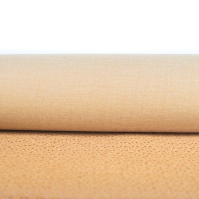 Natural Cork Fabric with Laser Cutout Effect and Silver Backing COF-466