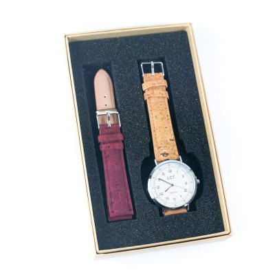 Natural Cork watch Unisex fashion Watch WA-417-BOX-A/B/C（with box）